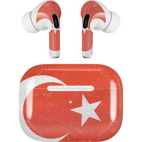 Turkish Flag Distressed AirPods Pro 2nd Gen Skin